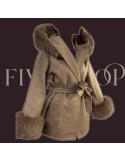 Manteau court à fourrure