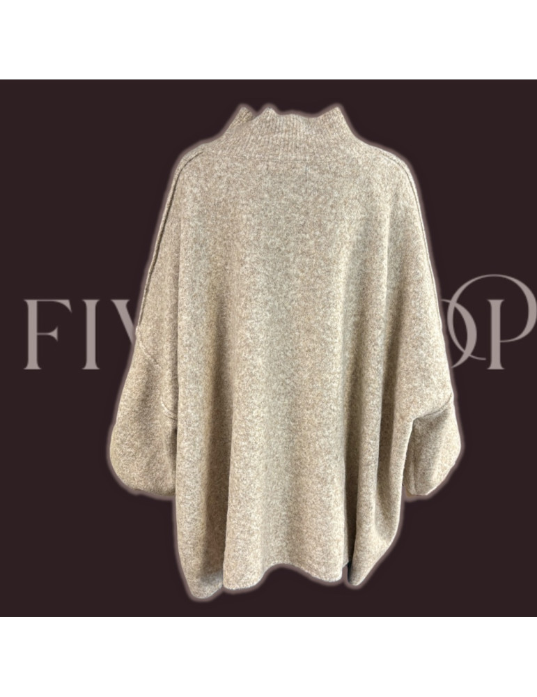 Pull manche bouffantes oversize