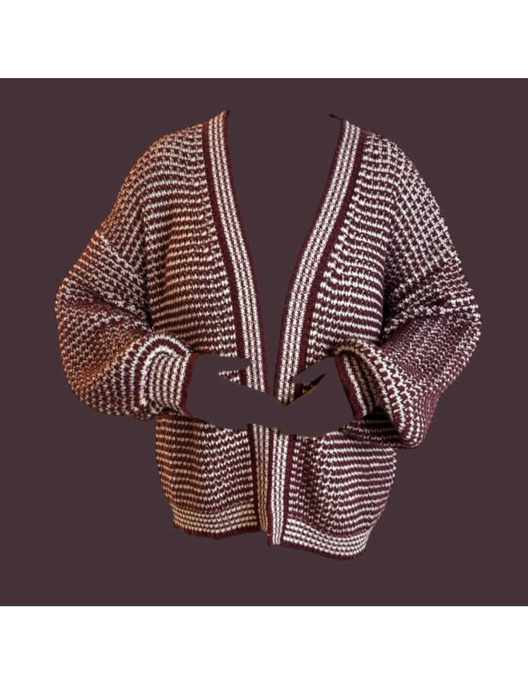 Cardigan manche bouffante